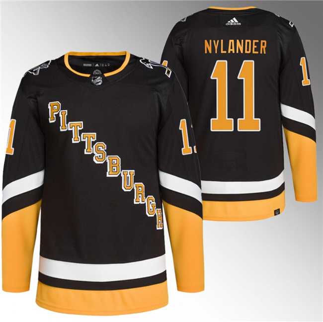 Men%27s Pittsburgh Penguins #11 Alex Nylander Black Stitched Jersey->st.louis blues->NHL Jersey